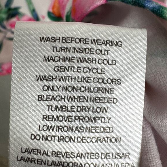 Tommy Bahama Little Girls Sundress White Pink Floral Tie Strap Size 3T Summer - Picture 7 of 7